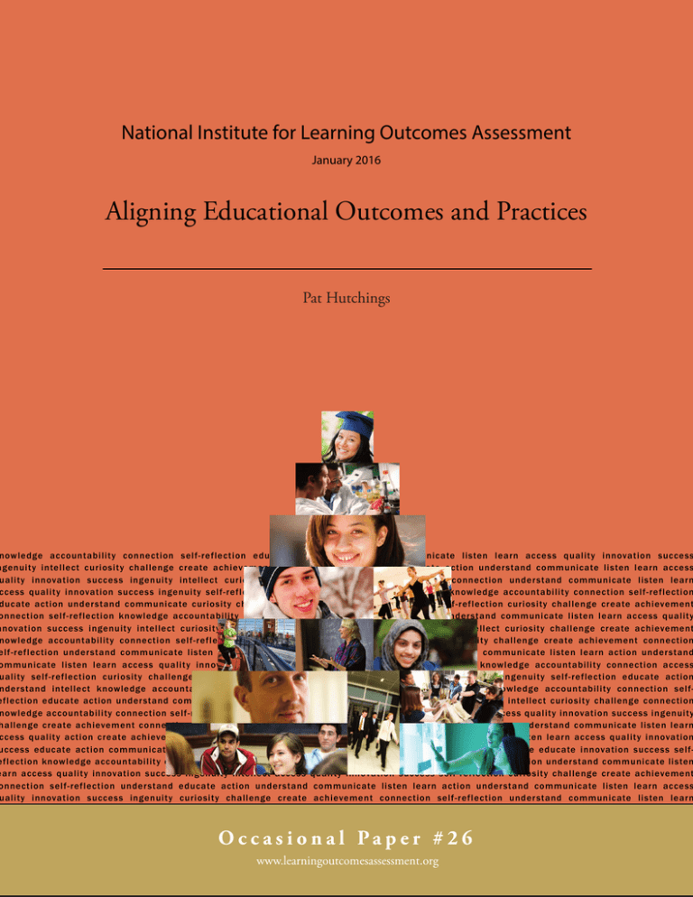 Aligning Educational Outcomes And Practices