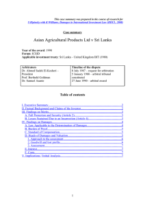 Asian Agricultural Products Ltd v Sri Lanka