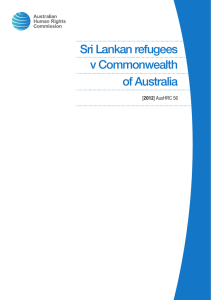 v Commonwealth of Australia Sri Lankan refugees