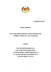 Dato` Seri Anwar Ibrahim v Public Prosecutor