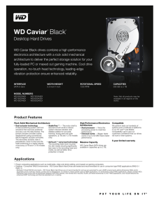 WD Caviar Black Series Disti Spec Sheet
