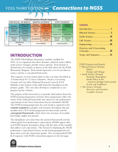 FOSS THIRD EDITION – Connections to NGSS