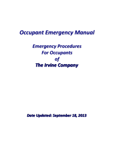 Occupant Emergency Manual - Irvine Company Offices for rent