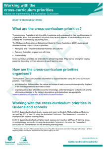 Working with the cross-curriculum priorities