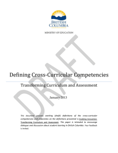 Defining Cross-Curricular Competencies