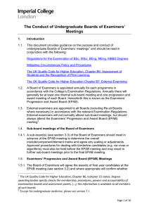 The Conduct of Undergraduate Boards of Examiners` Meetings