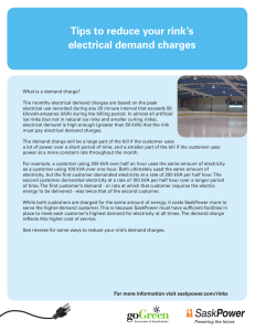 Tips to reduce your rink`s electrical demand charges