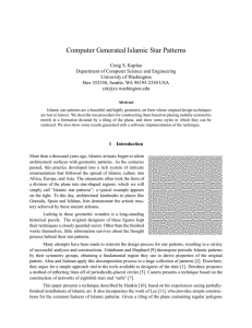 Computer Generated Islamic Star Patterns