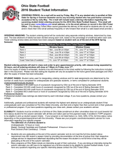 Ohio State Football 2016 Student Ticket Information