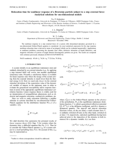 Relaxation time for nonlinear response of a Brownian particle