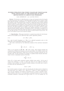 inverse iteration for purely imaginary eigenvalues with