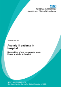 Acutely ill patients in hospital