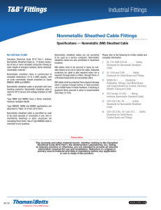 Nonmetallic (NM) Sheathed Cable