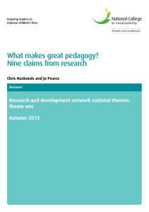 What makes great pedagogy? Nine claims from research