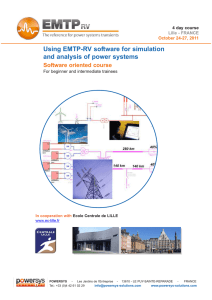 the program of the course - EMTP-RV
