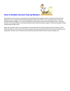 How to Disable Common Pop-Up Blockers
