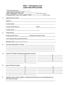 RDFC Participation Loan Application