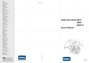Haldex Disc Brake DB19 Service Manual DB22 DB22 LT
