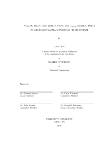 ANALOG FRONT-END DESIGN USING THE GM /ID METHOD FOR