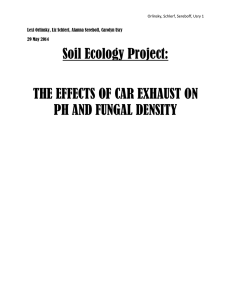 Soil Ecology Project: THE EFFECTS OF CAR EXHAUST ON PH