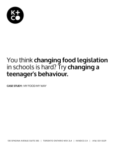 You think changing food legislation in schools is hard? Try changing