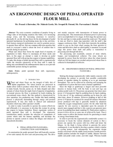an ergonomic design of pedal operated flour mill