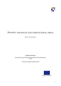 poverty and social exclusion in rural areas