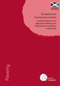 The Experience of Rural Poverty in Scotland