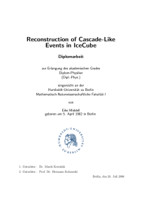 Reconstruction of Cascade-Like Events in IceCube