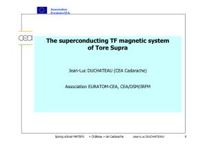 The superconducting TF magnetic system of Tore Supra - IRFM