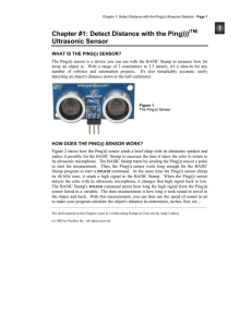 Detect Distance with the Ping))) Ultrasonic Sensor