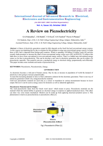 A Review on Piezoelectricity
