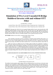 Simulation of Five Level Cascaded H-Bridge Multilevel Inverter with