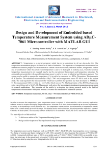 Design and Development of Embedded based Temperature