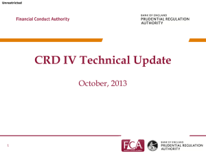 CRD IV Technical Update October 2013