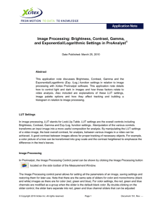 Image Processing Brightness, Contrast, Gamma and