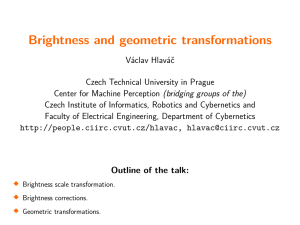Brightness and geometric transformations