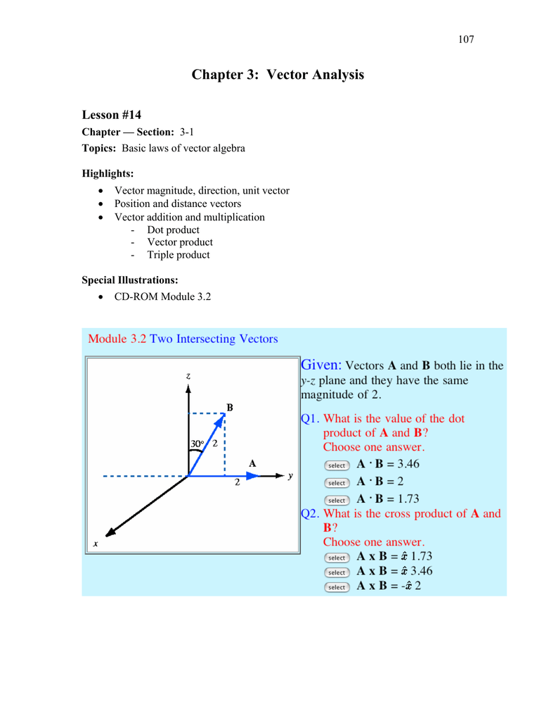 Chapter 3 Vector Analysis