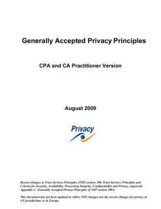 Generally Accepted Privacy Principles