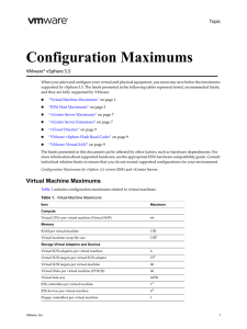 Configuration Maximums
