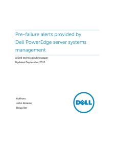 Pre-failure alerts provided by Dell PowerEdge server