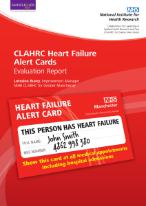 CLAHRC Heart Failure Alert Cards
