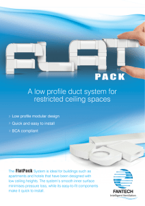 A low profile duct system for restricted ceiling spaces