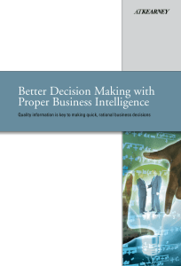 Better Decision Making with Proper Business