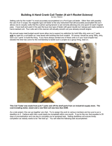Building A Hand Crank Coil Tester