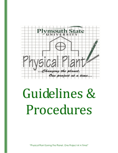 Physical Plant Guidelines - Plymouth State University