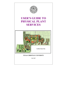 a user`s guide for physical plant services