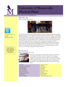 Physical Plant Brochure - University of Montevallo