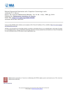 Rational Exponential Expressions and a Conjecture Concerning π