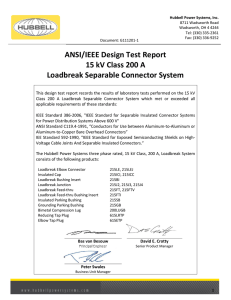 ANSI/IEEE Design Test Report 15 kV Class 200 A Loadbreak